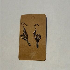 Silver Scissors Dangle Earrings - Women Jewelry